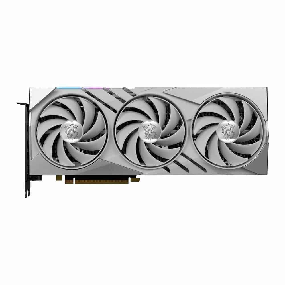 MSI NVIDIA GeForce RTX 4070 Ti 12GB GAMING X SLIM WHITE Ada Lovelace Graphics Card